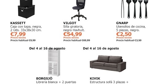 ofertas Ikea para agosto 2014