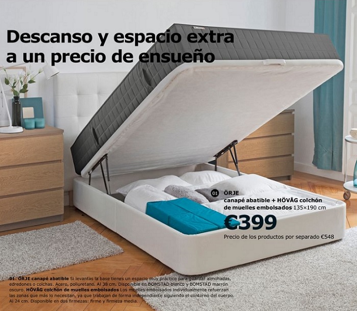mano Bombero litro Las camas con canapés abatibles Ikea para un almacenaje extra en tu  dormitorio