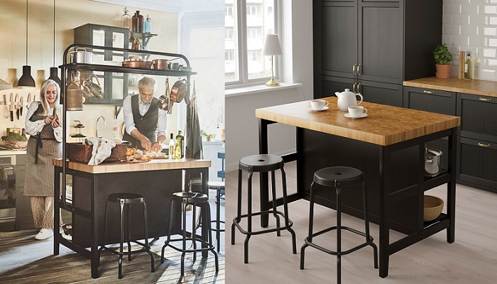 Muebles auxiliares de cocina Ikea con soluciones almacenaje